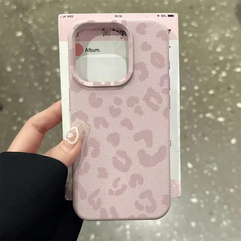 ピンクのレオパード柄ライチ模様シリコン製スマホケース Xia - Xiaomi Redmi Note 14 のレビューと価格